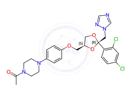 Chemical structure of Itraconazole Impurity 141