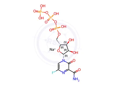 Chemical structure of T-705RTP Sodium Salt (>75%)