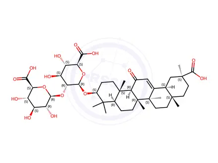 Chemical structure of Glycyrrhizic acid Impurity 120