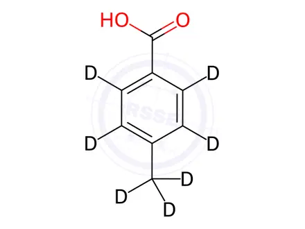 Chemical structure of p-Toluic-d7 Acid