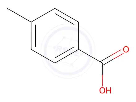 Chemical structure of p-Toluic acid