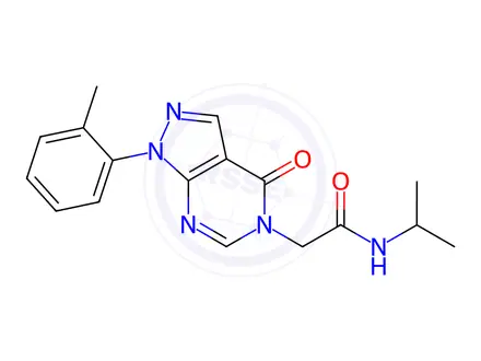Chemical structure of N-Isopropyl-2-(4-oxo-1-(o-tolyl)-1,4-dihydro-5H-pyrazolo[3,4-d]pyrimidin-5-yl)acetamide