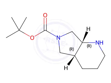 Chemical structure of tert-Butyl (4aR,7aR)-octahydro-6H-pyrrolo[3,4-b]pyridine-6-carboxylate