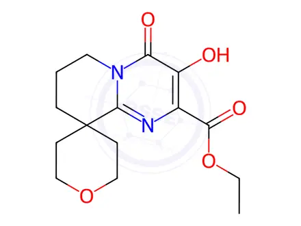 Chemical structure of Ethyl 3'-hydroxy-4'-oxo-2,3,4',5,6,6',7',8'-octahydrospiro[pyran-4,9'-pyrido[1,2-a]pyrimidine]-2'-carboxylate