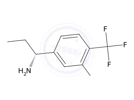 Chemical structure of (R)-1-(3-Fluoro-4-(trifluoromethyl)phenyl)propan-1-amine