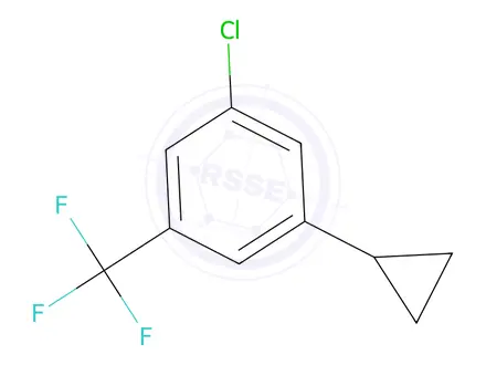 Chemical structure of 1-Chloro-3-cyclopropyl-5-(trifluoromethyl)benzene