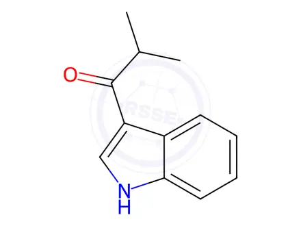 Chemical structure of 1-(1H-indol-3-yl)-2-methyl-1-propanone