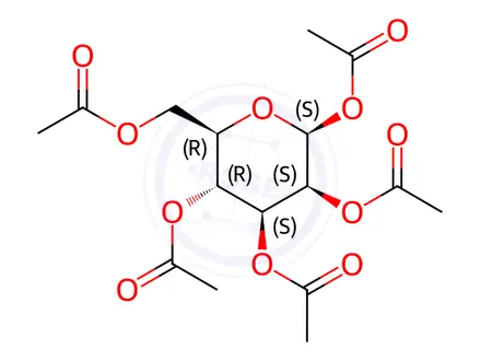 Chemical structure of 1,2,3,4,6-Penta-O-acetyl-b-D-mannopyranose