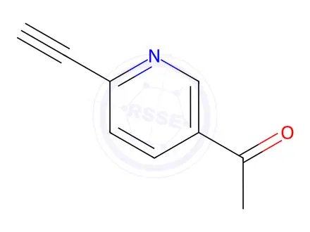 Chemical structure of 1-(6-Ethynylpyridin-3-yl)ethan-1-one