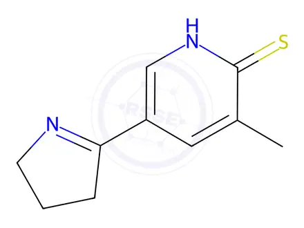 Chemical structure of 5-(3,4-Dihydro-2H-pyrrol-5-yl)-3-methylpyridine-2-thiol