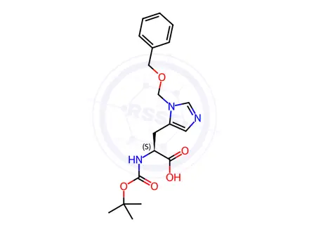 Chemical structure of Boc-L-His(Bom)-OH