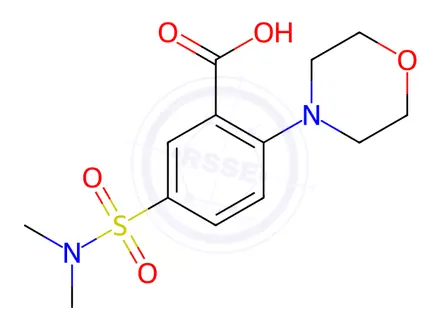 Chemical structure of 5-(Dimethylsulfamoyl)-2-(morpholin-4-yl)benzoic acid
