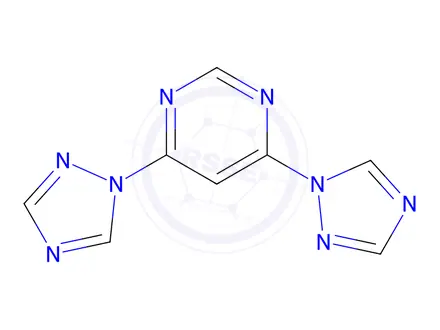 Chemical structure of 4,6-Di(1H-1,2,4-triazol-1-yl)pyrimidine