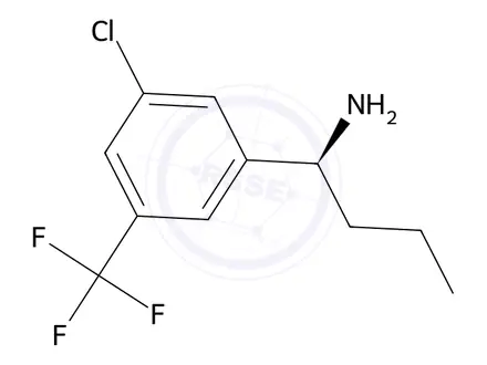 Chemical structure of (S)-1-(3-chloro-5-(trifluoromethyl)phenyl)butan-1-amine