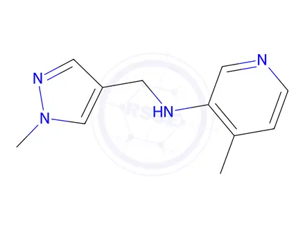 Chemical structure of 4-Methyl-N-((1-methyl-1h-pyrazol-4-yl)methyl)pyridin-3-amine