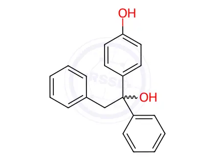 Chemical structure of 4-(1-Hydroxy-1,2-diphenylethyl)phenol