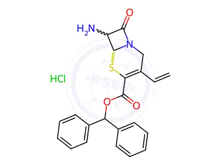Chemical structure of (6R,7R)-7-Amino-3-ethenyl-8-oxo-5-thia-1-azabicyclo[4.2.0]oct-2-ene-2-carboxylic Acid Diphenylmethyl