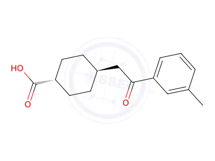 Chemical structure of trans-4-(2-Oxo-2-(m-tolyl)ethyl)cyclohexanecarboxylic acid