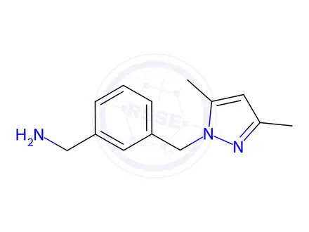 Chemical structure of (3-((3,5-Dimethyl-1h-pyrazol-1-yl)methyl)phenyl)methanamine