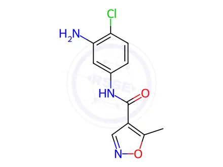 Chemical structure of N-(3-Amino-4-chlorophenyl)-5-methyl-1,2-oxazole-4-carboxamide