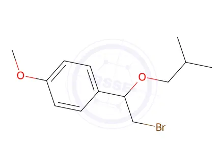 Chemical structure of 1-(2-Bromo-1-isobutoxyethyl)-4-methoxybenzene