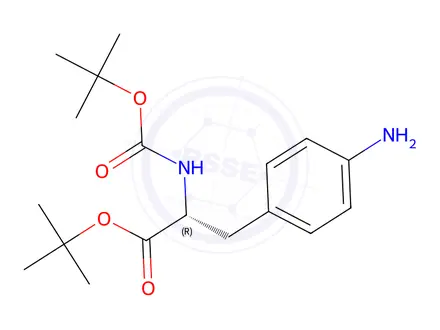 Chemical structure of tert-Butyl (R)-3-(4-aminophenyl)-2-((tert-butoxycarbonyl)amino)propanoate