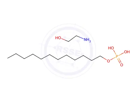 Chemical structure of Phosphoric acid, dodecyl ester, compd. with 2-aminoethanol