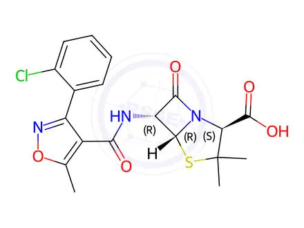 Chemical structure of Cloxacillin