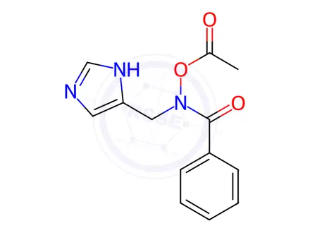 Chemical structure of N-((1H-Imidazol-4-yl)methyl)-N-acetoxybenzamide