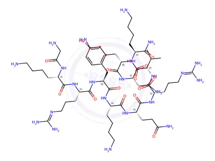 Chemical structure of PACAP-38 (28-38) (human, chicken, mouse, ovine, porcine, rat)