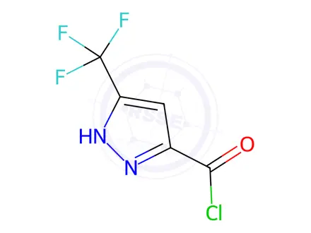 Chemical structure of 3-(Trifluoromethyl)-1H-pyrazole-5-carbonyl chloride