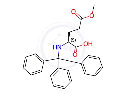 Chemical structure of (S)-5-Methoxy-5-oxo-2-(tritylamino)pentanoic Acid