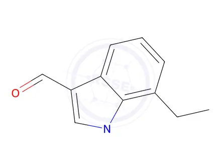 Chemical structure of 1,7-Diethyl-1H-indole-3-carbaldehyde