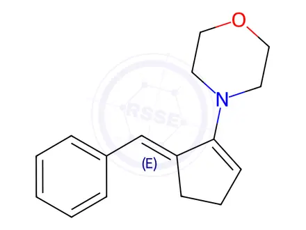 Chemical structure of 1-Morpholino-5-benzylidenecyclopentene
