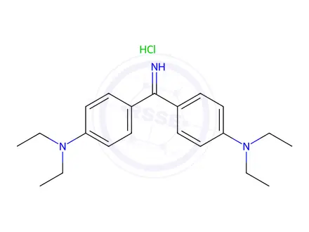 Chemical structure of 4,4'-(iminomethylene)bis(N,N-diethylaniline) hydrochloride