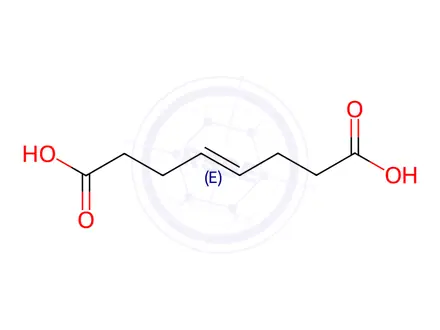 Chemical structure of (E)-Octo-4-en-1,8-diic acid