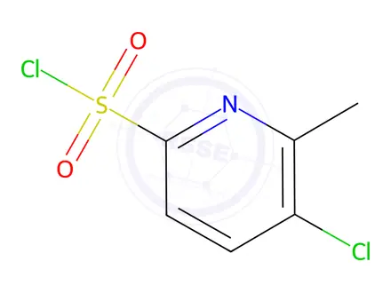 Chemical structure of 5-Chloro-6-methylpyridine-2-sulfonyl Chloride