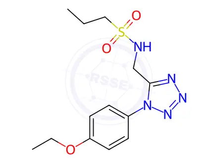 Chemical structure of N-((1-(4-Ethoxyphenyl)-1H-tetrazol-5-yl)methyl)propane-1-sulfonamide