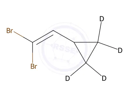 Chemical structure of 1-(2,2-Dibromoethenyl)-2,2,3,3-d4-cyclopropane
