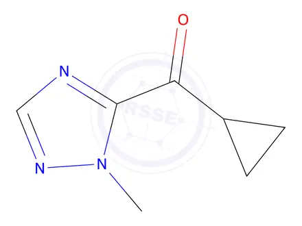 Chemical structure of cyclopropyl(1-methyl-1H-1,2,4-triazol-5-yl)methanone