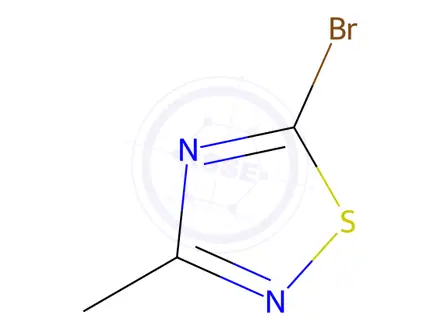 Chemical structure of 5-bromo-3-methyl-1,2,4-thiadiazole