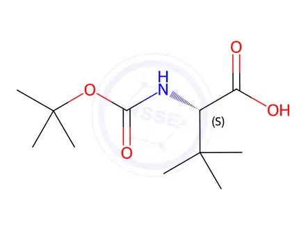 Chemical structure of N-(tert-Butoxycarbonyl)-L-tert-leucine