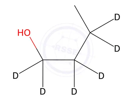 Chemical structure of n-Butyl-1,1,2,2,3,3-d6 Alcohol