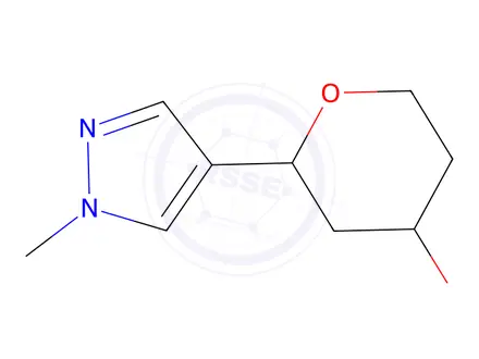 Chemical structure of 2-(1-Methyl-1H-pyrazol-4-yl)oxan-4-ol