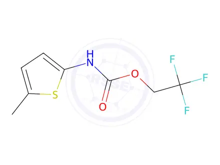 Chemical structure of 2,2,2-trifluoroethyl N-(5-methylthiophen-2-yl)carbamate