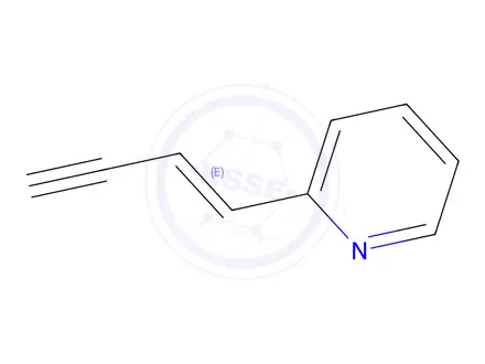 Chemical structure of Pyridine, 2-(1-buten-3-ynyl)-, (E)-(9CI)