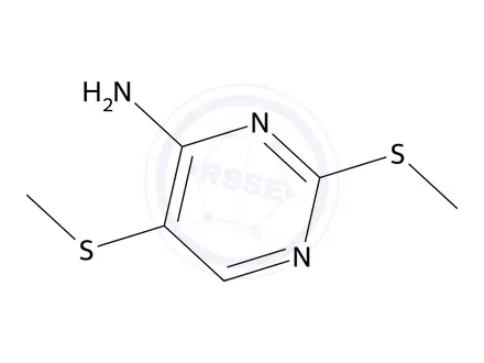 Chemical structure of 2,5-Bis(methylthio)pyrimidin-4-amine