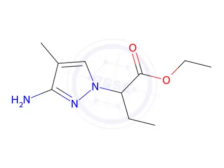 Chemical structure of Ethyl 2-(3-amino-4-methyl-1h-pyrazol-1-yl)butanoate