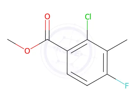 Chemical structure of Methyl 2-chloro-4-fluoro-3-methylbenzoate