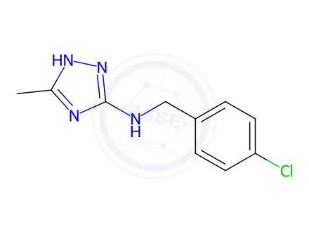 Chemical structure of N-(4-chlorobenzyl)-5-methyl-4H-1,2,4-triazol-3-amine